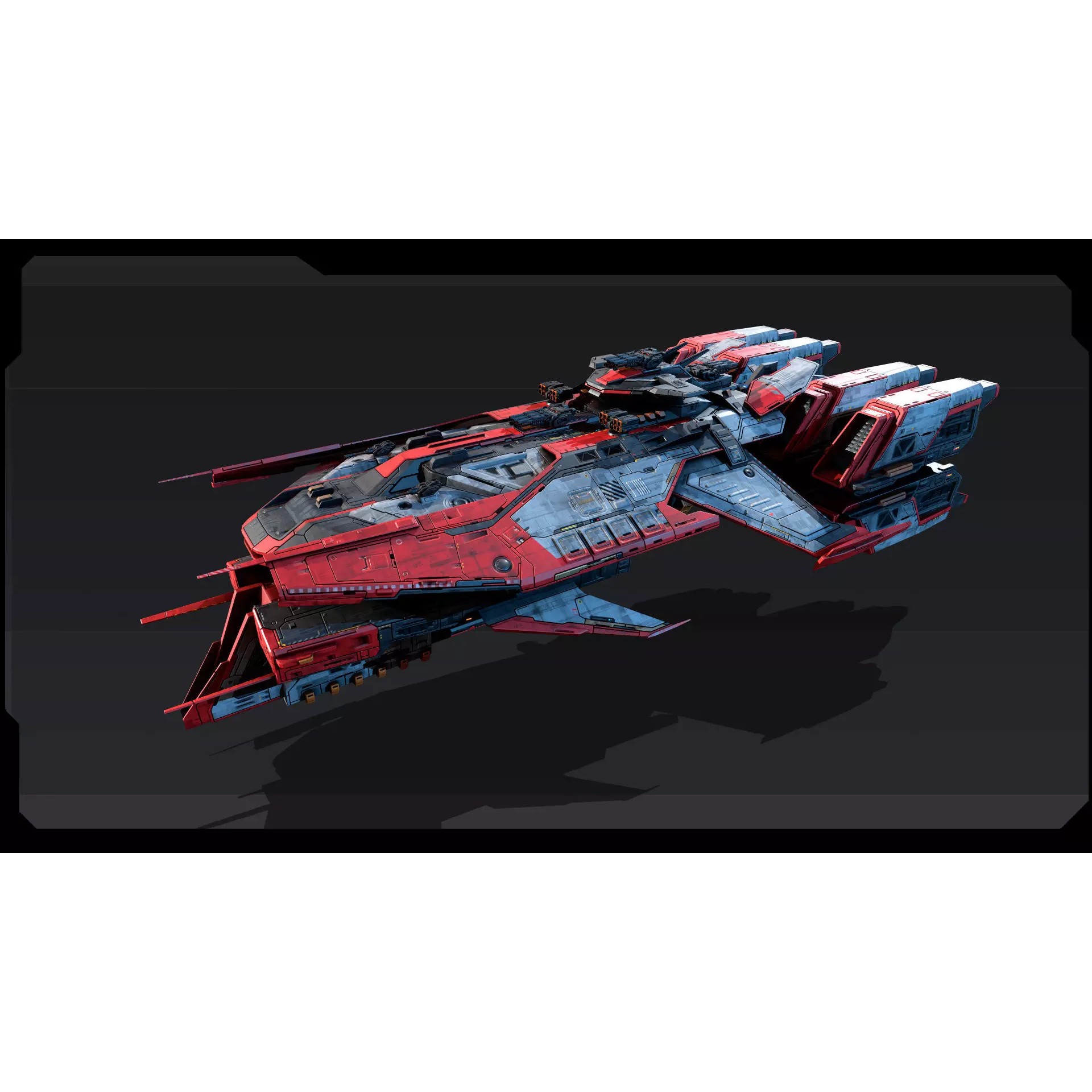 STARSHIPS - Low-Poly Game-Ready 3D Model - View 11