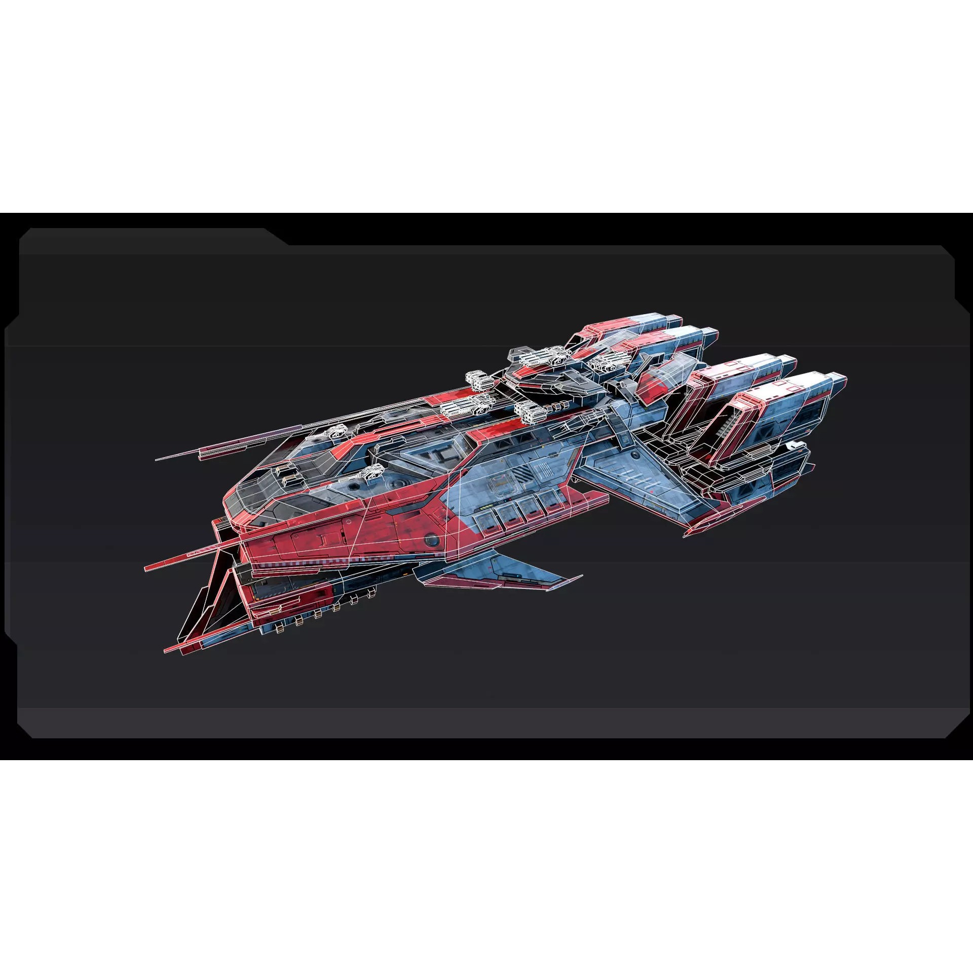 STARSHIPS - Low-Poly Game-Ready 3D Model - View 14