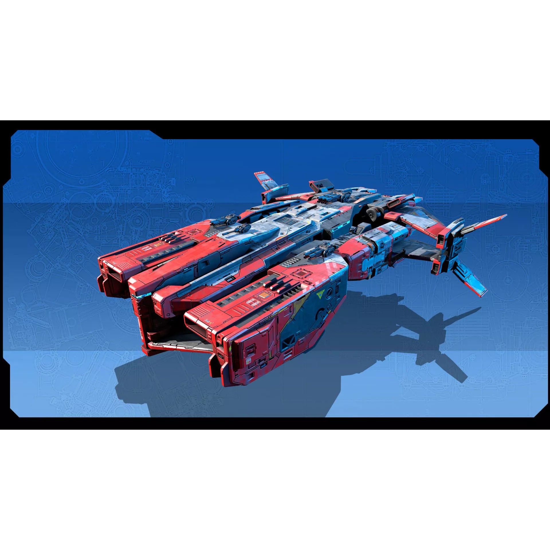 STARSHIPS - Low-Poly Game-Ready 3D Model - View 15