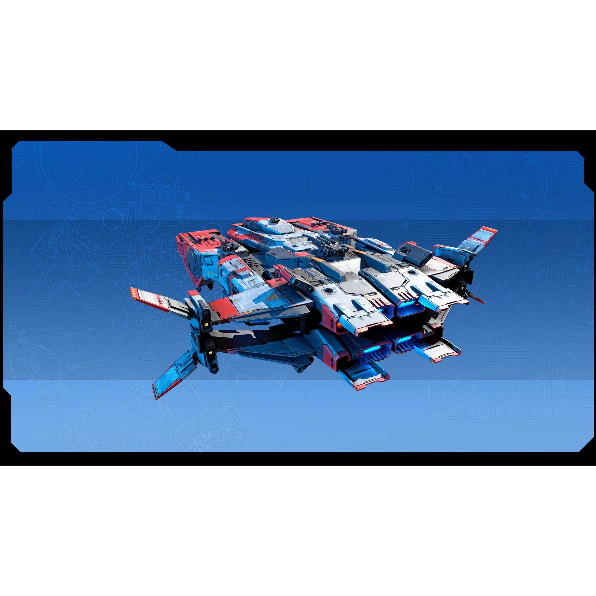 STARSHIPS - Low-Poly Game-Ready 3D Model - View 17