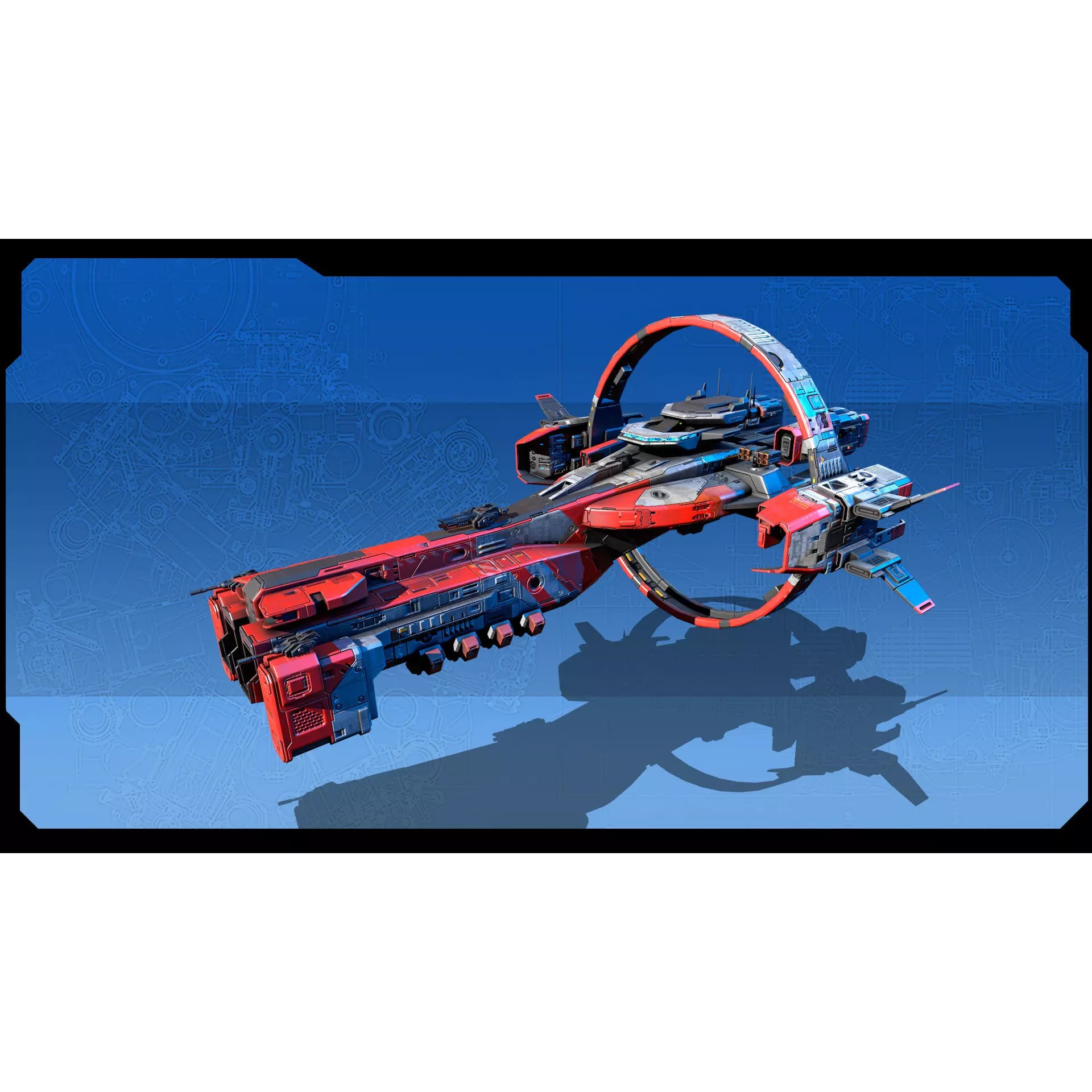 STARSHIPS - Low-Poly Game-Ready 3D Model - View 19