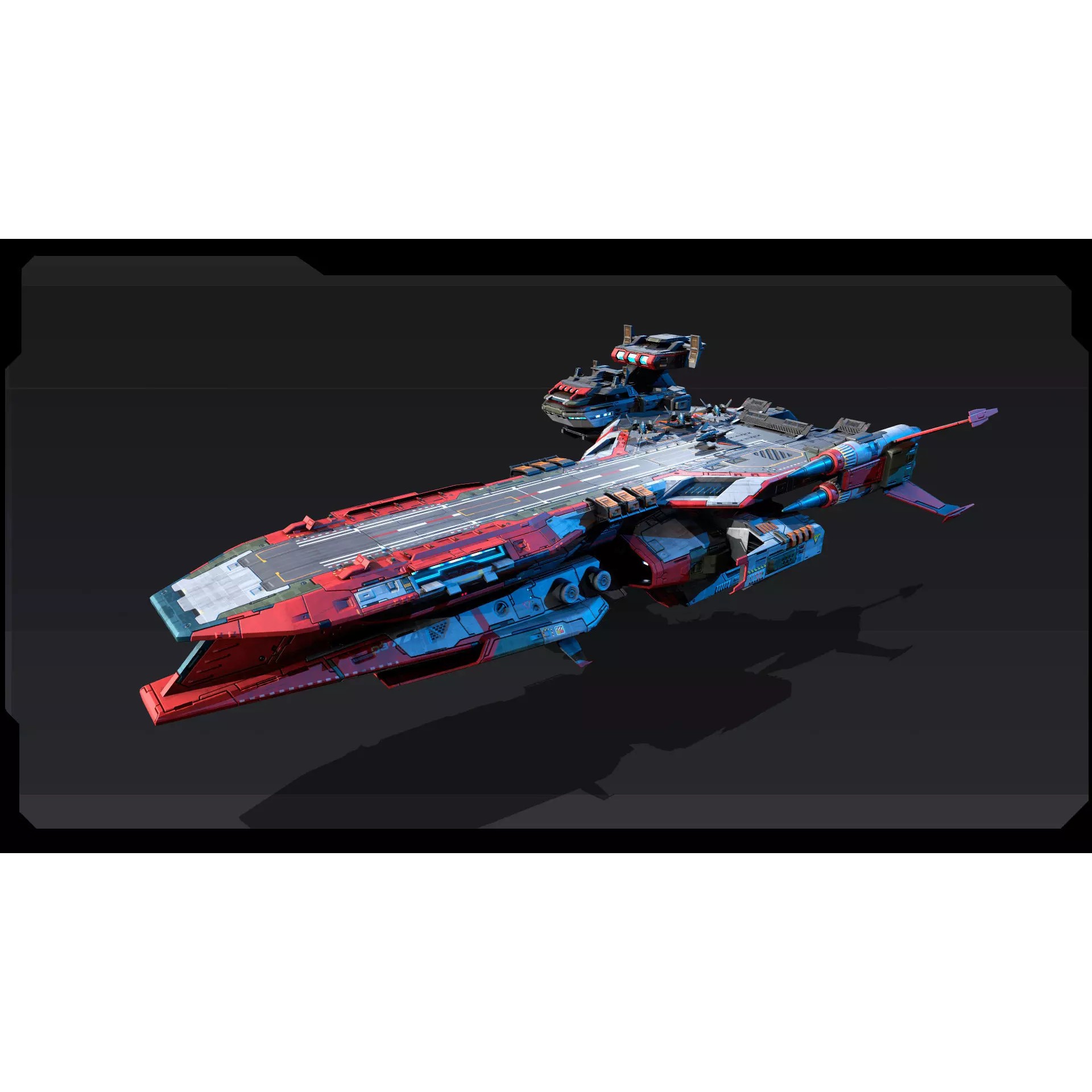 STARSHIPS - Low-Poly Game-Ready 3D Model - View 3