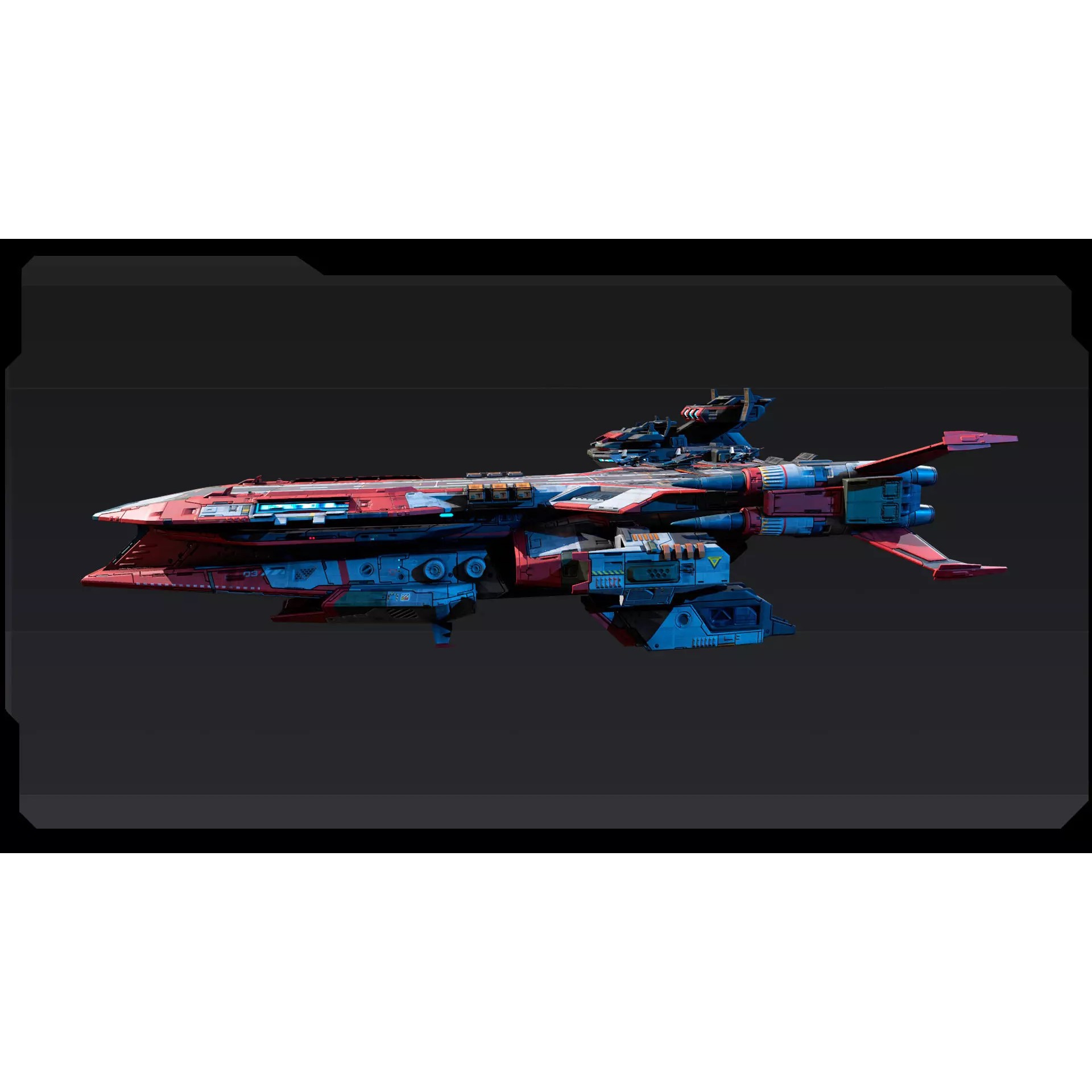 STARSHIPS - Low-Poly Game-Ready 3D Model - View 5