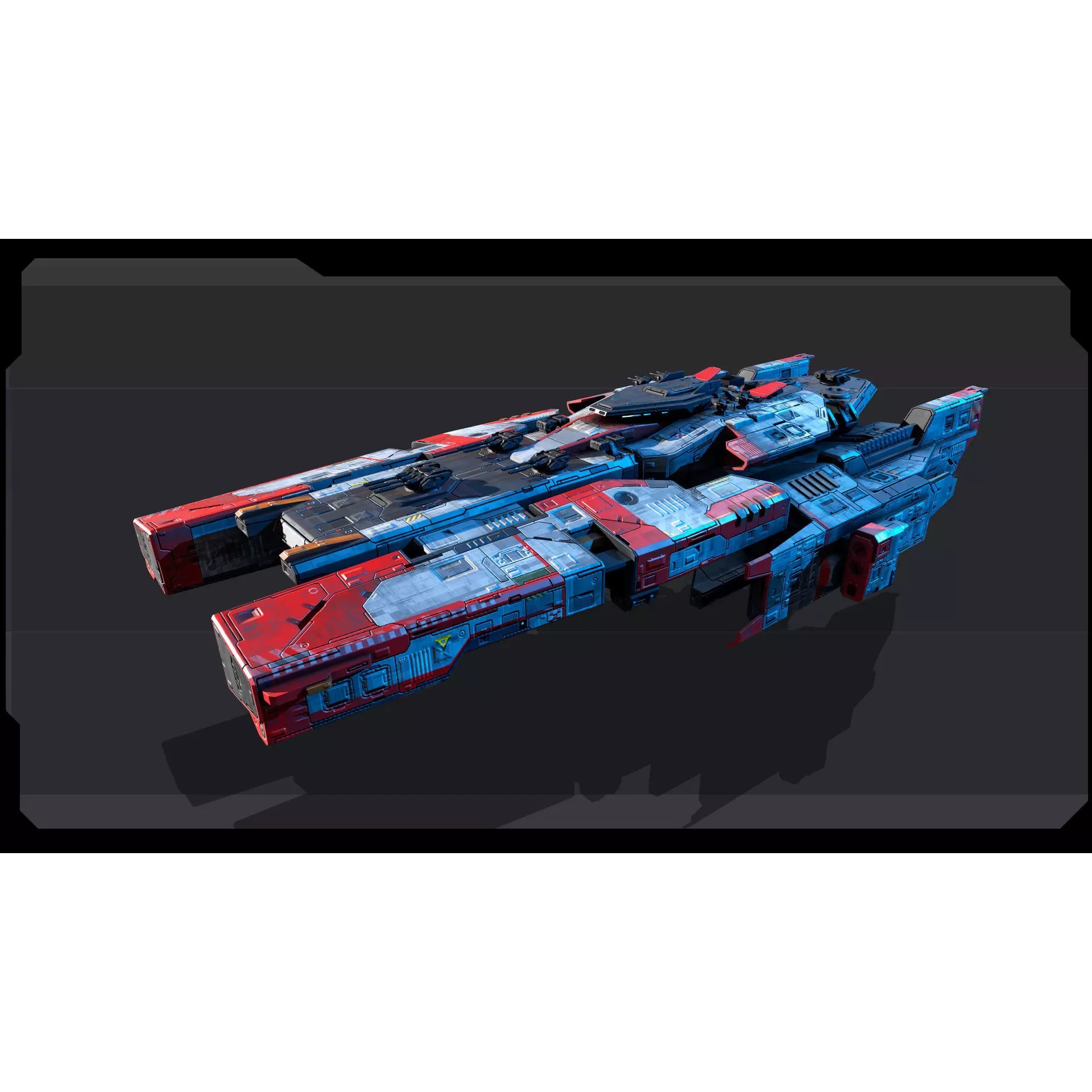 STARSHIPS - Low-Poly Game-Ready 3D Model - View 7