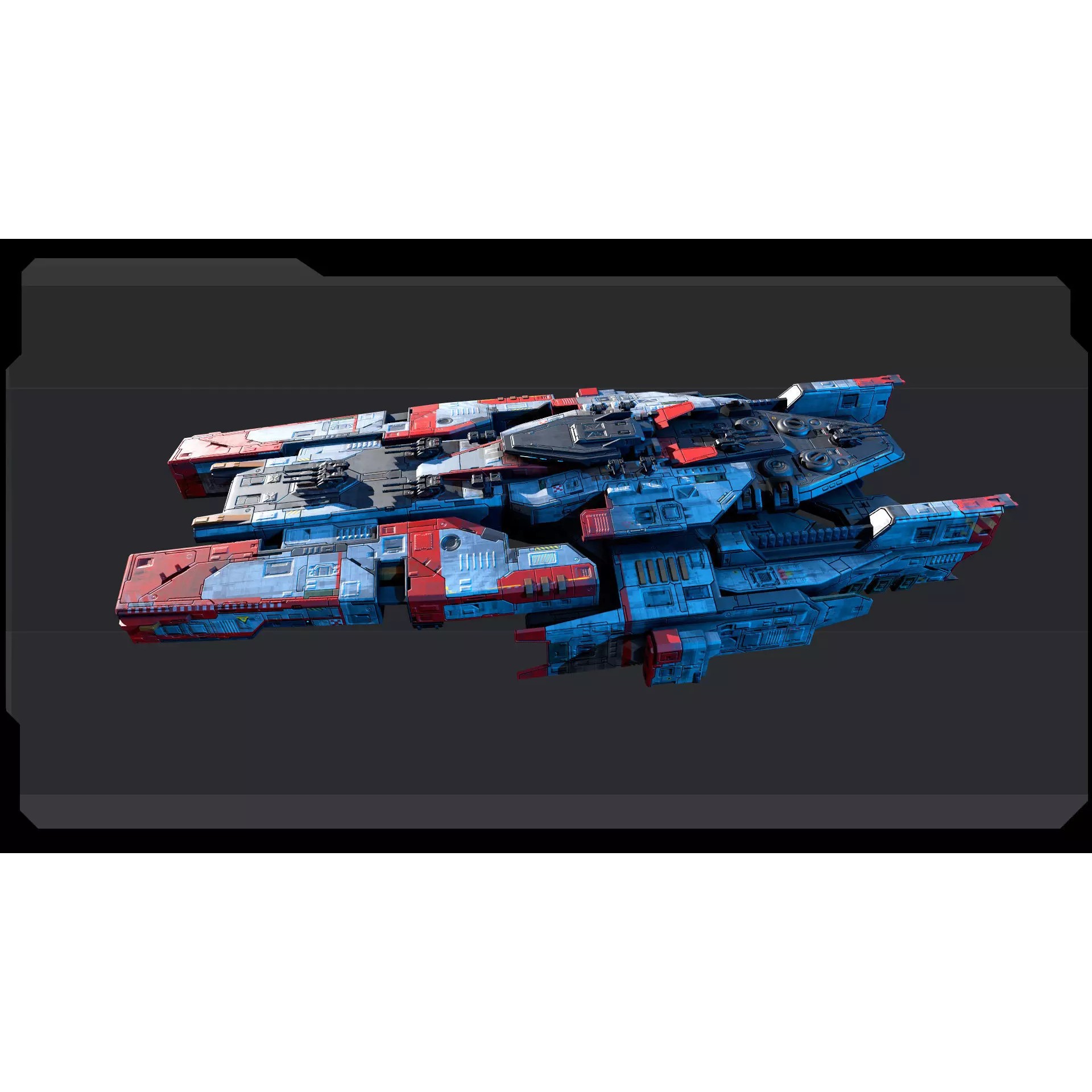 STARSHIPS - Low-Poly Game-Ready 3D Model - View 8