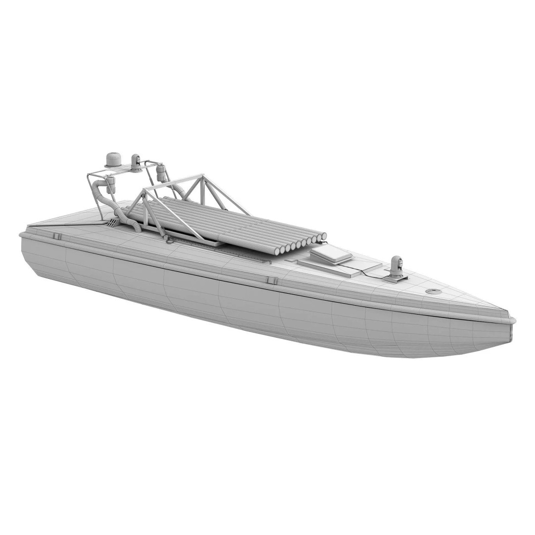 Sea Baby 3D Model – Low Poly Unmanned Surface Vehicle, FBX