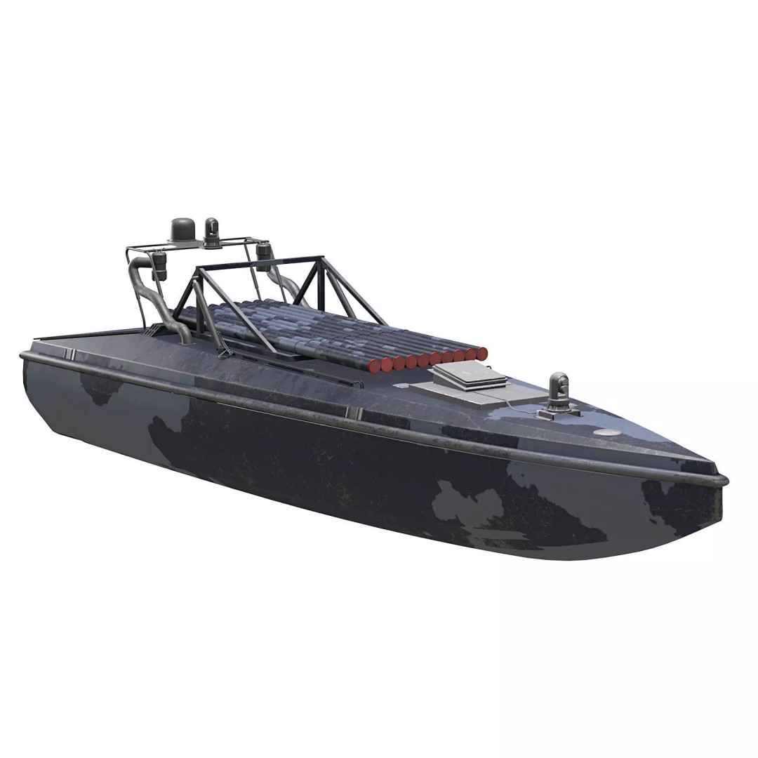 Sea Baby 3D Model – Low Poly Unmanned Surface Vehicle, FBX - View 2