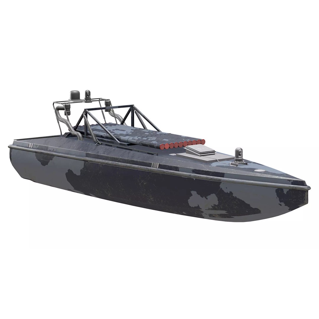 Sea Baby 3D Model – Low Poly Unmanned Surface Vehicle, FBX - View 3