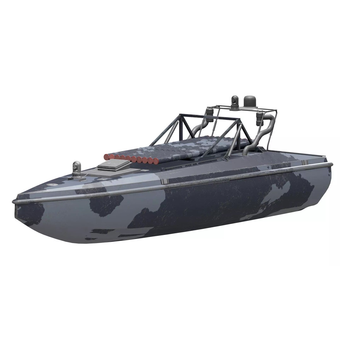 Sea Baby 3D Model – Low Poly Unmanned Surface Vehicle, FBX - View 9