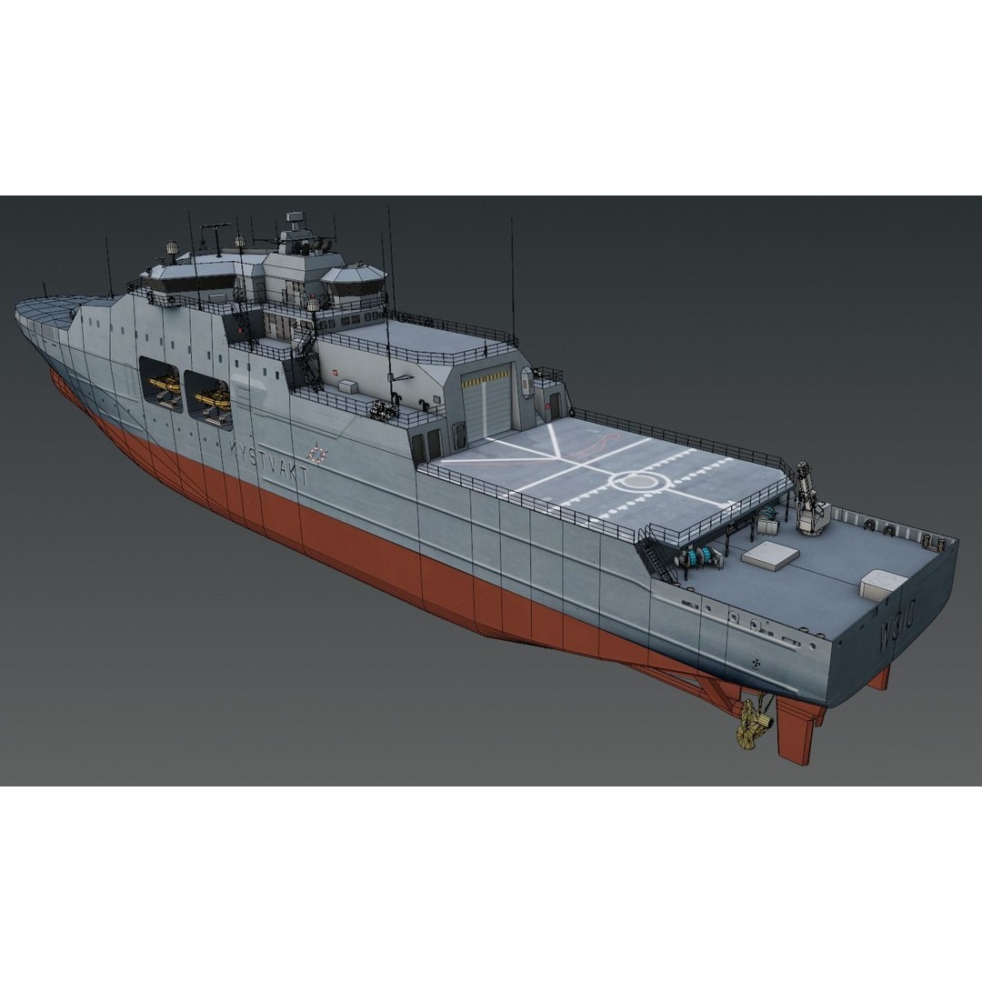 KV JAN MAYEN W310 3D Model – Low Poly Military Watercraft, FBX