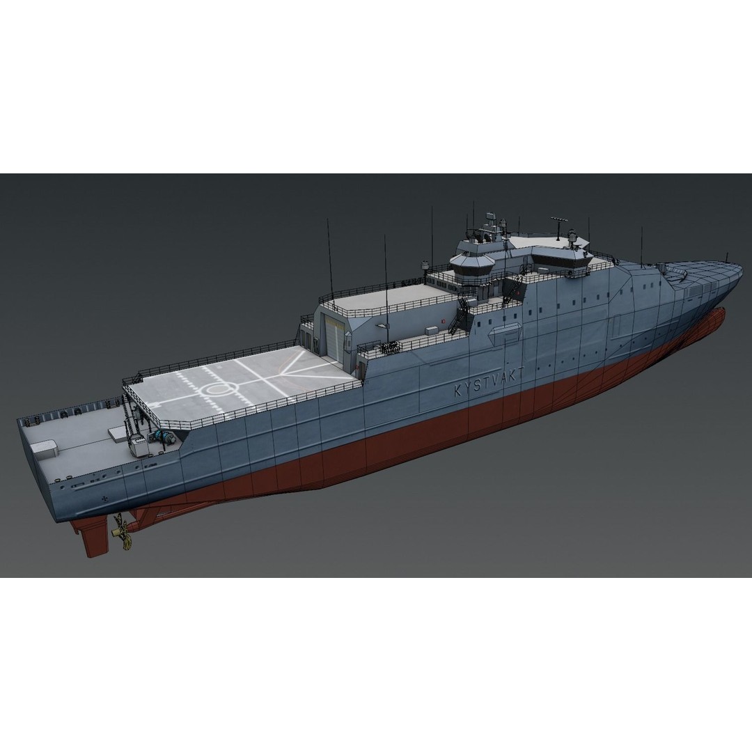 KV JAN MAYEN W310 3D Model – Low Poly Military Watercraft, FBX - View 18