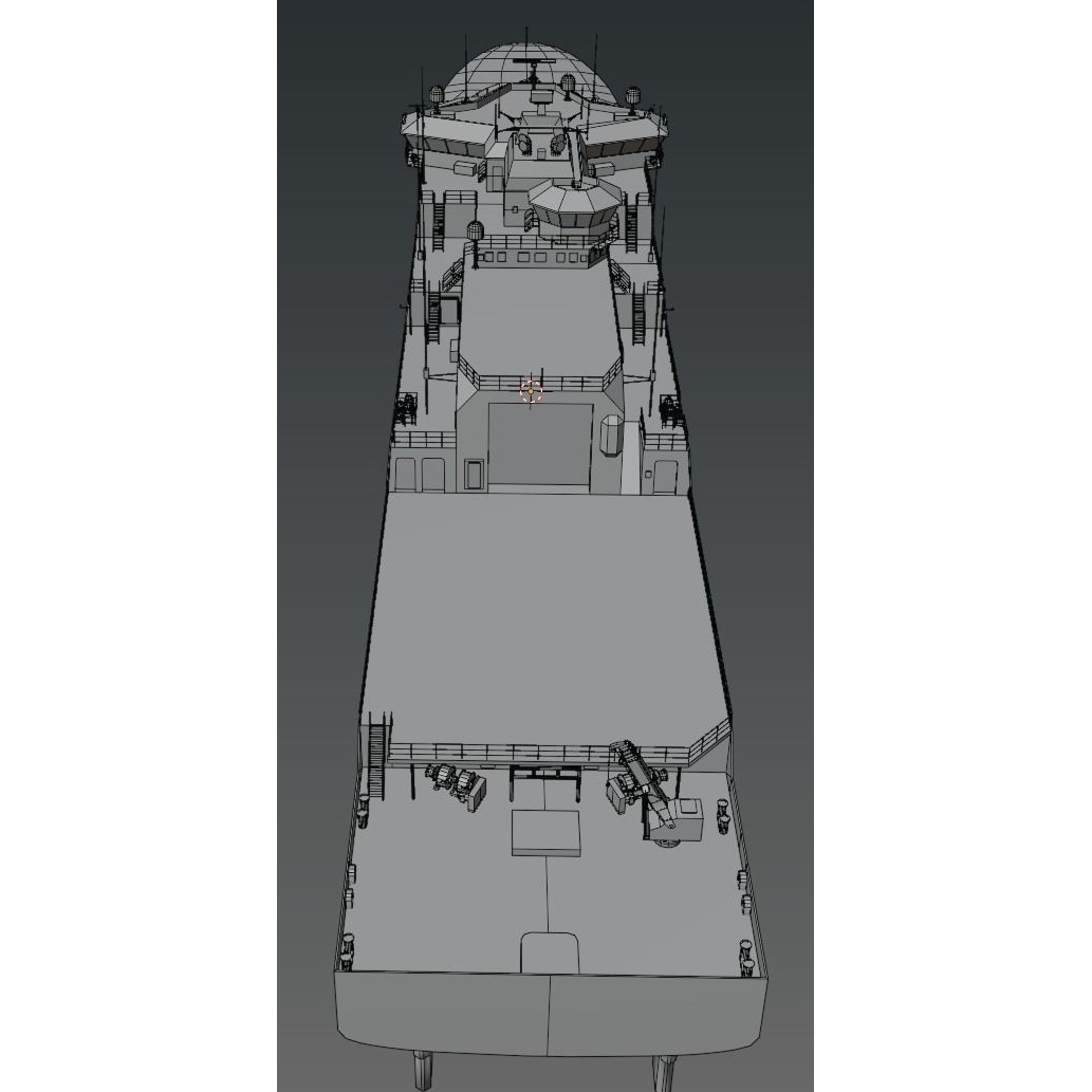 KV JAN MAYEN W310 3D Model – Low Poly Military Watercraft, FBX - View 9