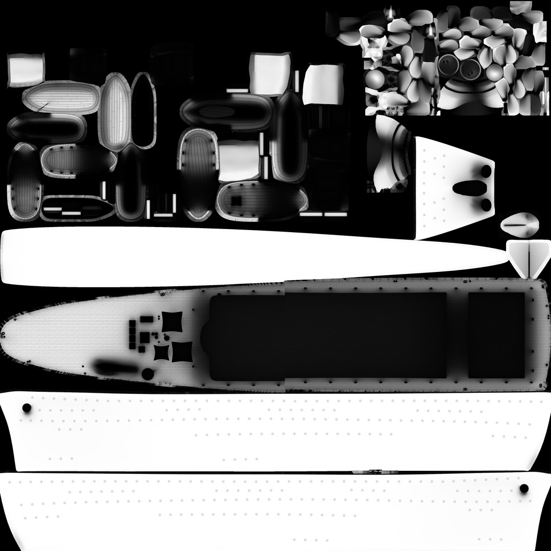 Hospital Ship 3D Model – Realistic Military Watercraft, FBX - View 29