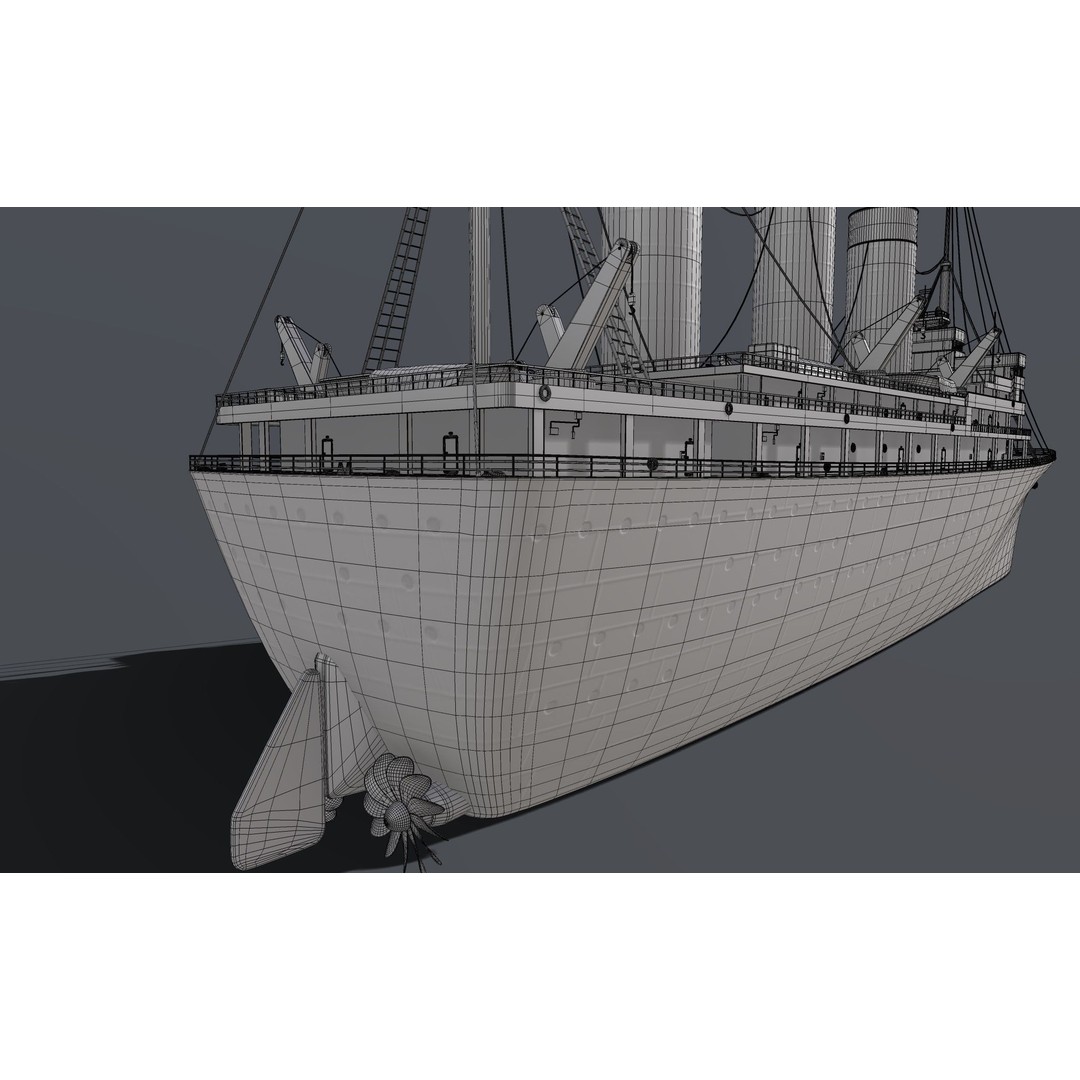 Hospital Ship 3D Model – Realistic Military Watercraft, FBX - View 9