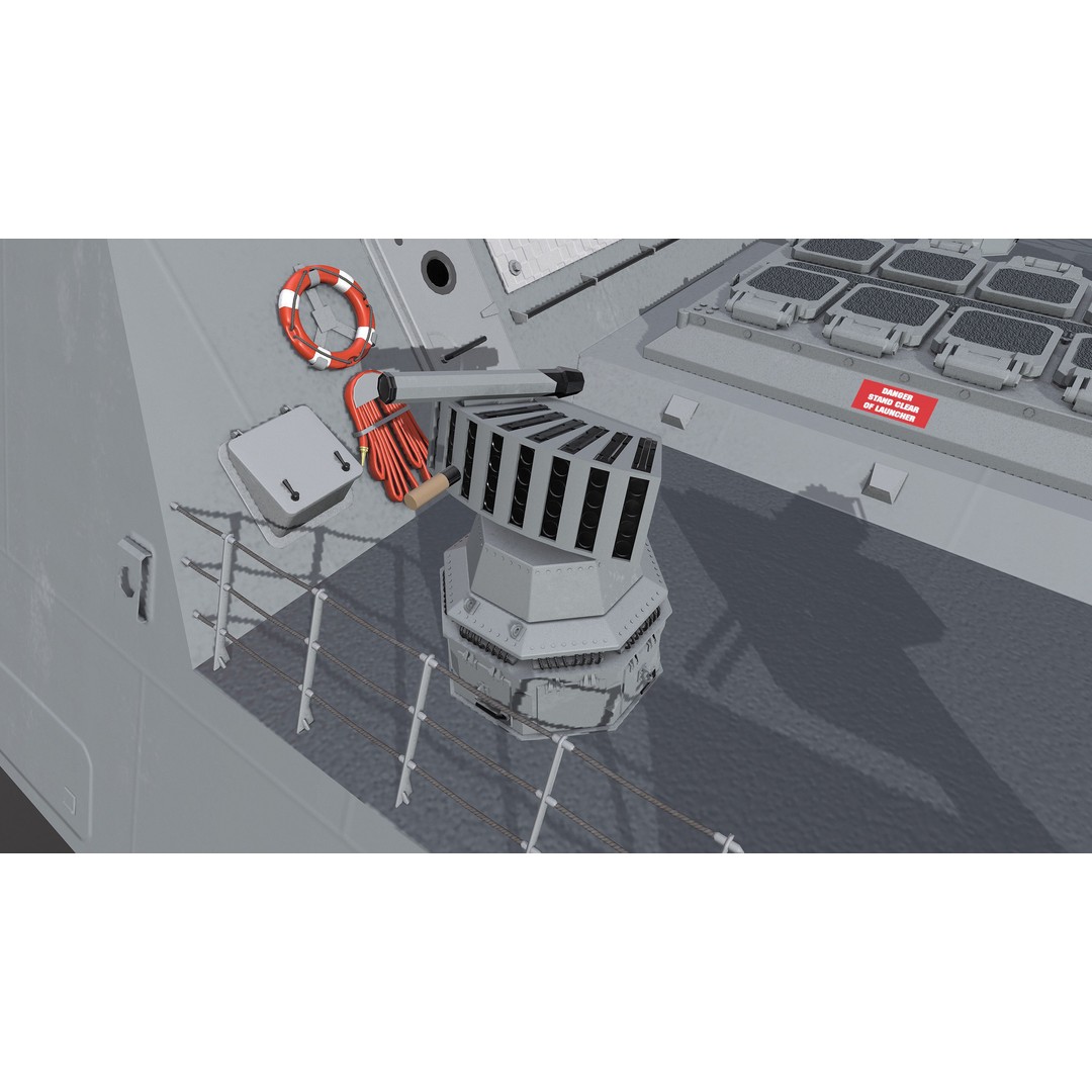Corvette Class Ship 3D Model – High Detail Military Watercraft, FBX - View 27