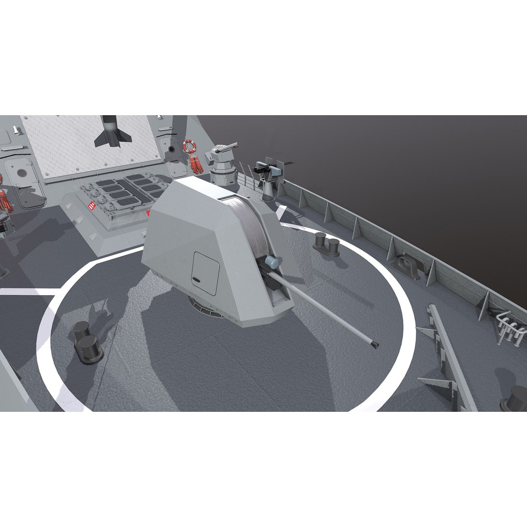Corvette Class Ship 3D Model – High Detail Military Watercraft, FBX - View 29