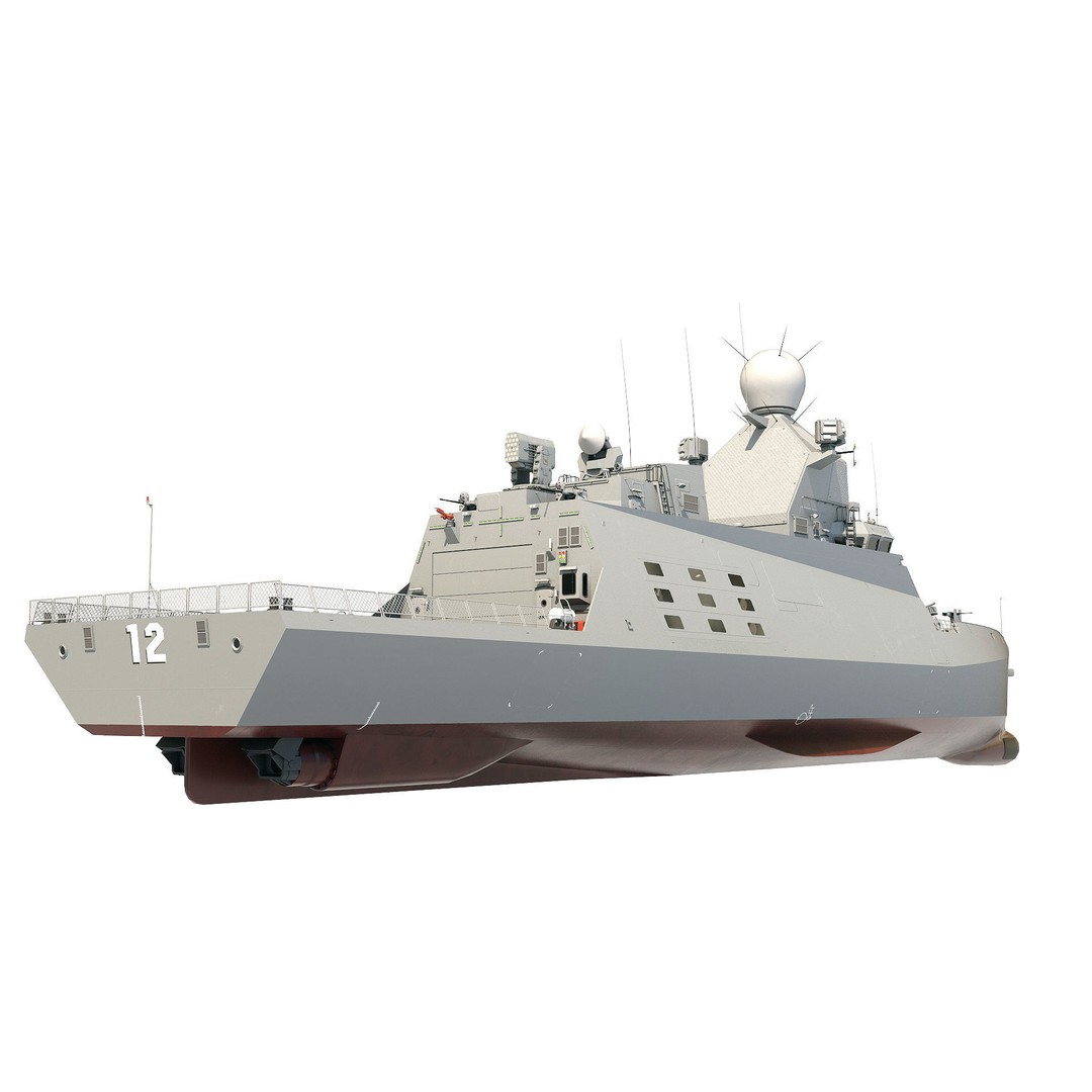 Corvette Class Ship 3D Model – High Detail Military Watercraft, FBX - View 6