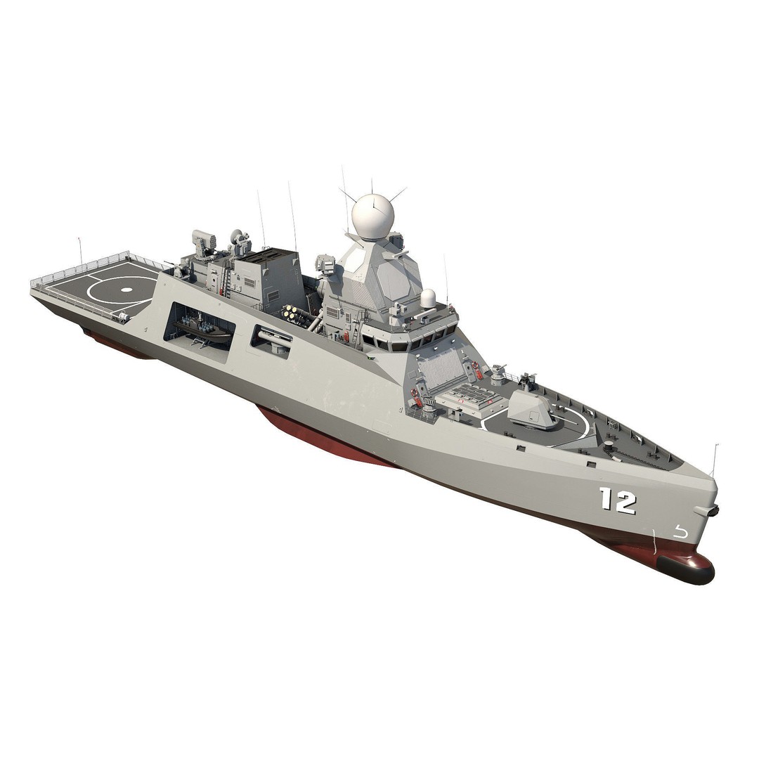 Corvette Class Ship 3D Model – High Detail Military Watercraft, FBX - View 8