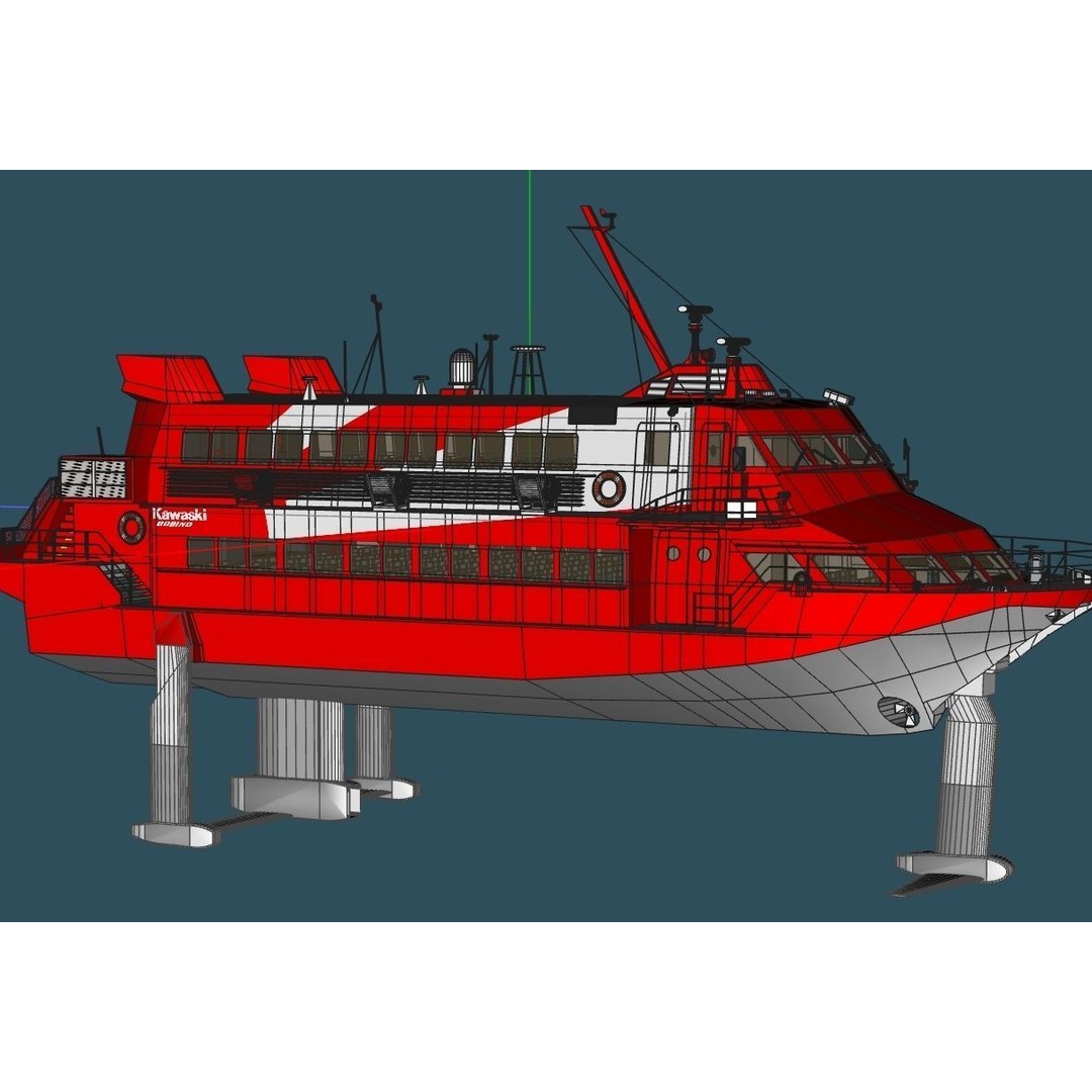 Hydro Foil 929 3D Model – Detailed Watercraft Asset, OBJ & FBX