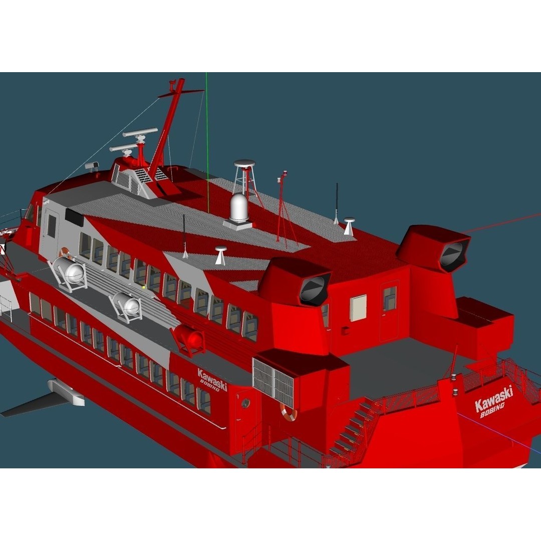 Hydro Foil 929 3D Model – Detailed Watercraft Asset, OBJ & FBX - View 10