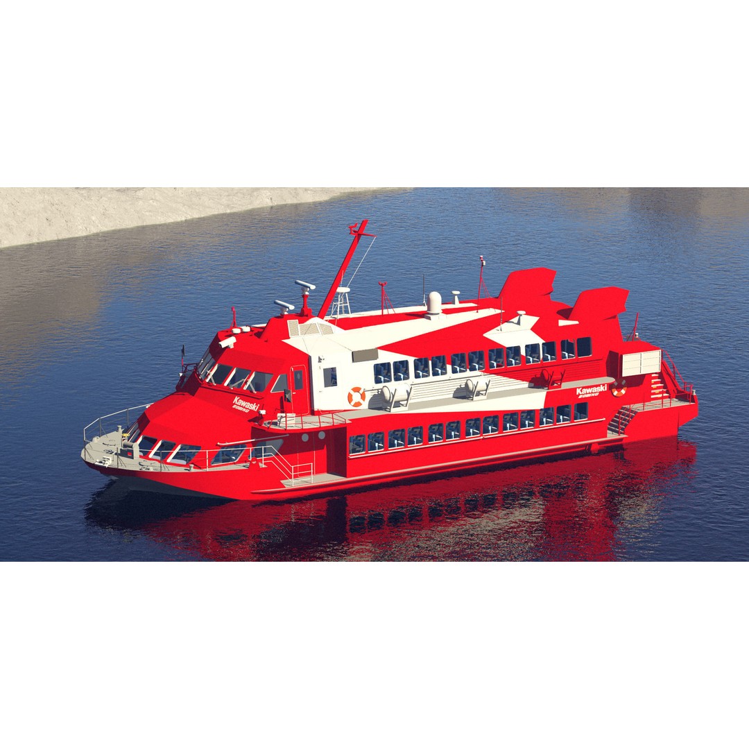 Hydro Foil 929 3D Model – Detailed Watercraft Asset, OBJ & FBX - View 3