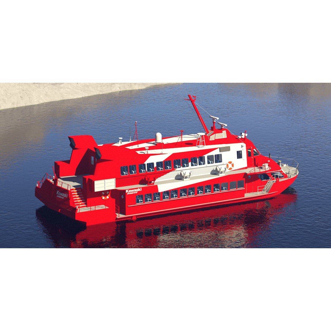 Hydro Foil 929 3D Model – Detailed Watercraft Asset, OBJ & FBX - View 4