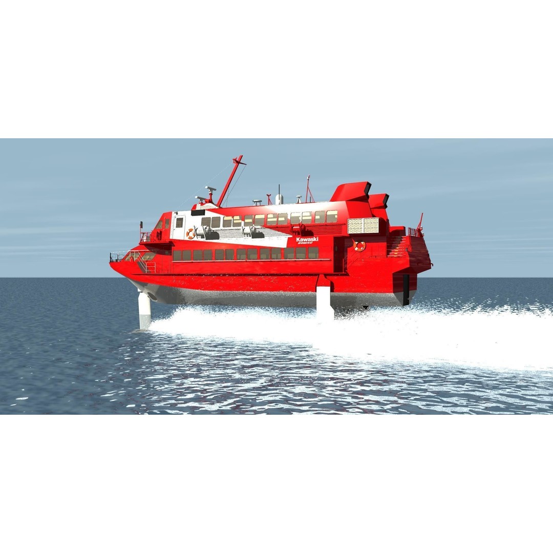 Hydro Foil 929 3D Model – Detailed Watercraft Asset, OBJ & FBX - View 5