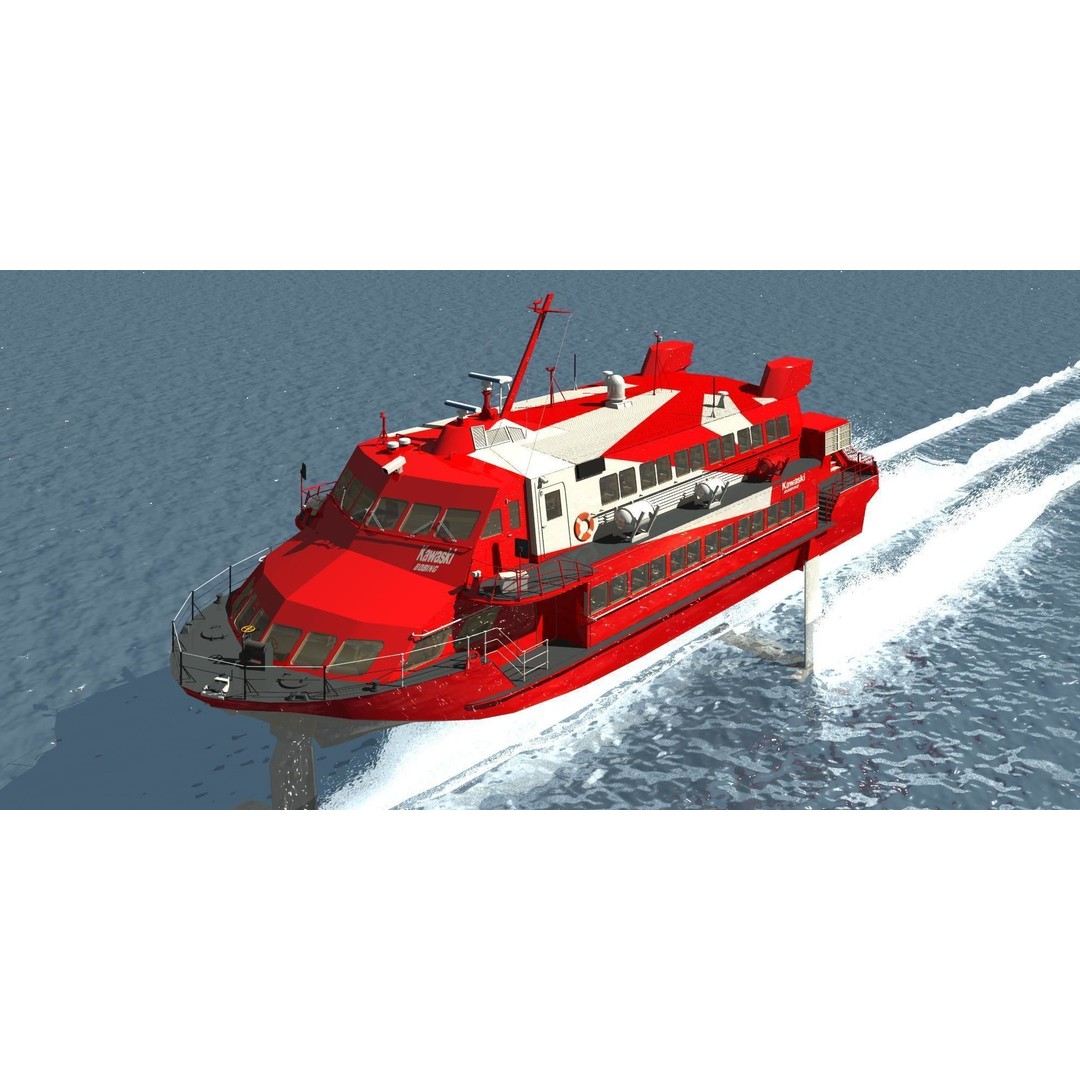 Hydro Foil 929 3D Model – Detailed Watercraft Asset, OBJ & FBX - View 6
