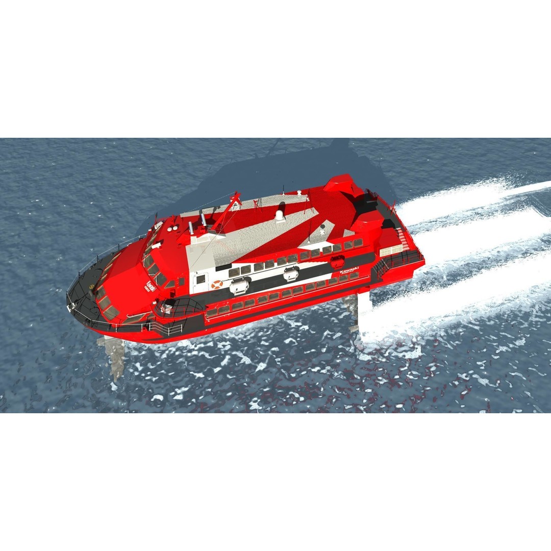 Hydro Foil 929 3D Model – Detailed Watercraft Asset, OBJ & FBX - View 7
