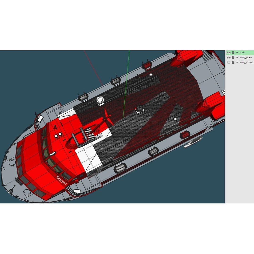 Hydro Foil 929 3D Model – Detailed Watercraft Asset, OBJ & FBX - View 8