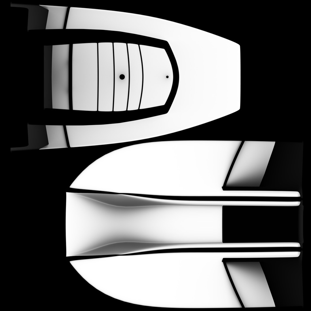 Solar Powered Boat 3D Model – Low Poly Recreational Watercraft, FBX - View 8