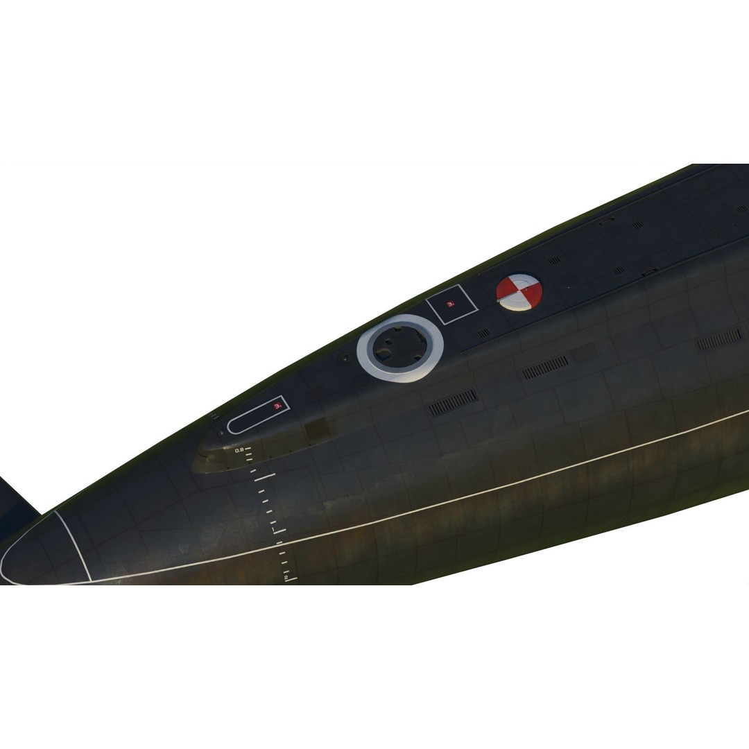 Kilo Class Submarine 3D Model – Detailed Military Watercraft, FBX - View 11