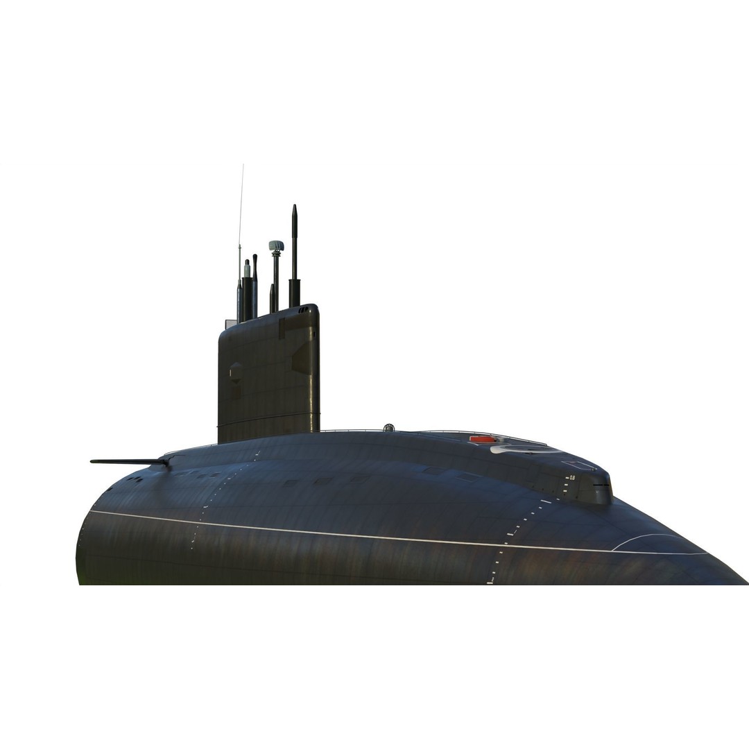 Kilo Class Submarine 3D Model – Detailed Military Watercraft, FBX - View 12