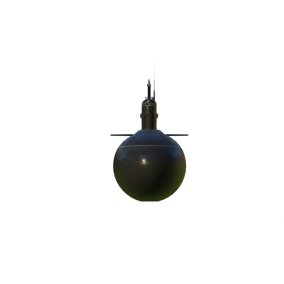 Kilo Class Submarine 3D Model – Detailed Military Watercraft, FBX - View 14