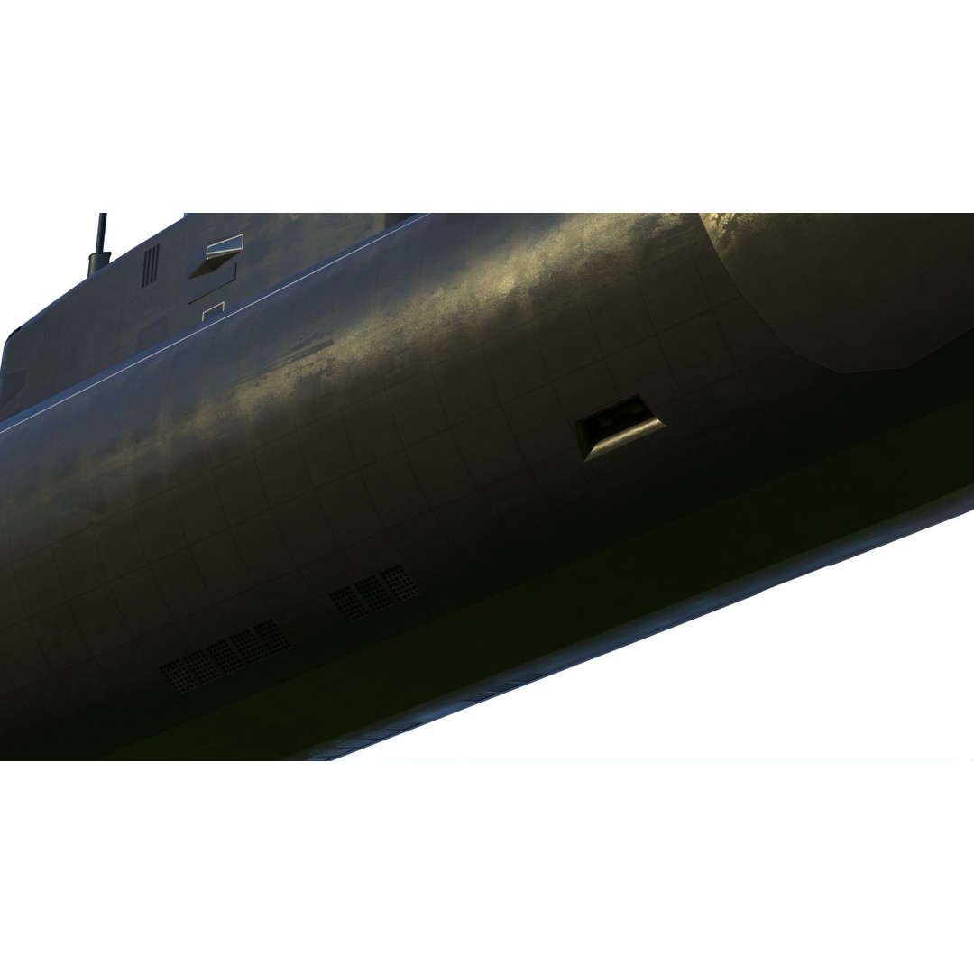 Kilo Class Submarine 3D Model – Detailed Military Watercraft, FBX - View 15