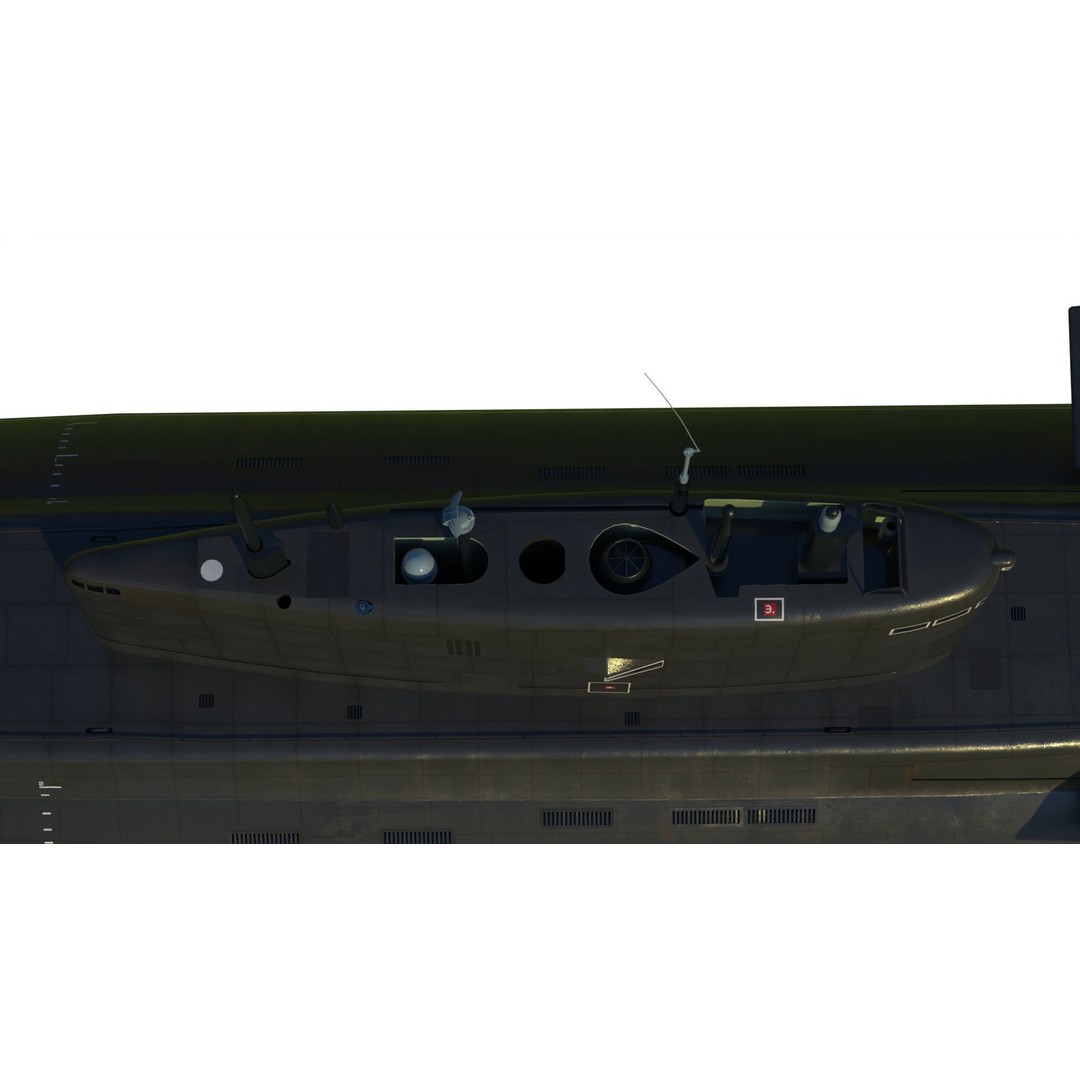 Kilo Class Submarine 3D Model – Detailed Military Watercraft, FBX - View 17