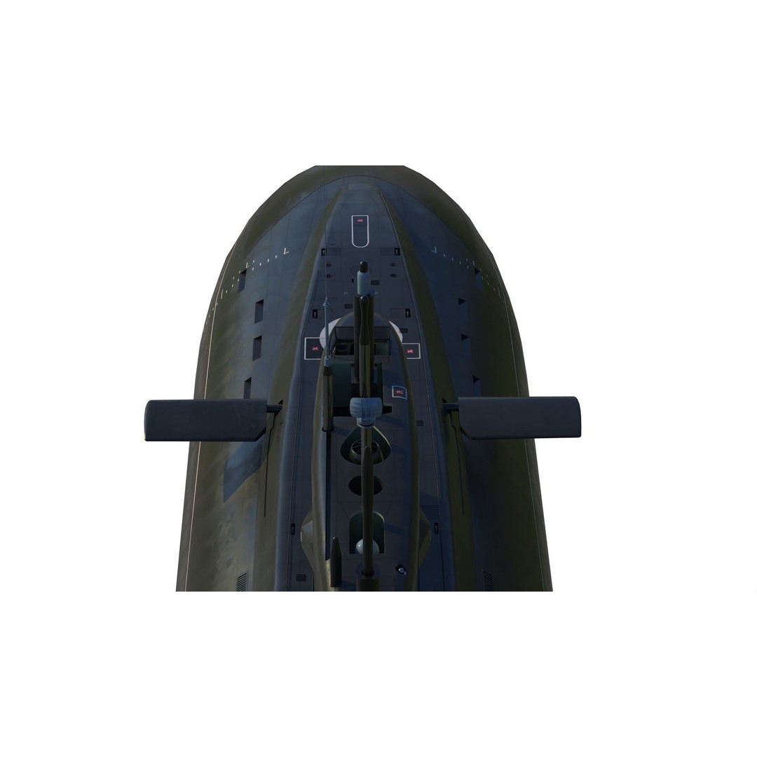 Kilo Class Submarine 3D Model – Detailed Military Watercraft, FBX - View 18