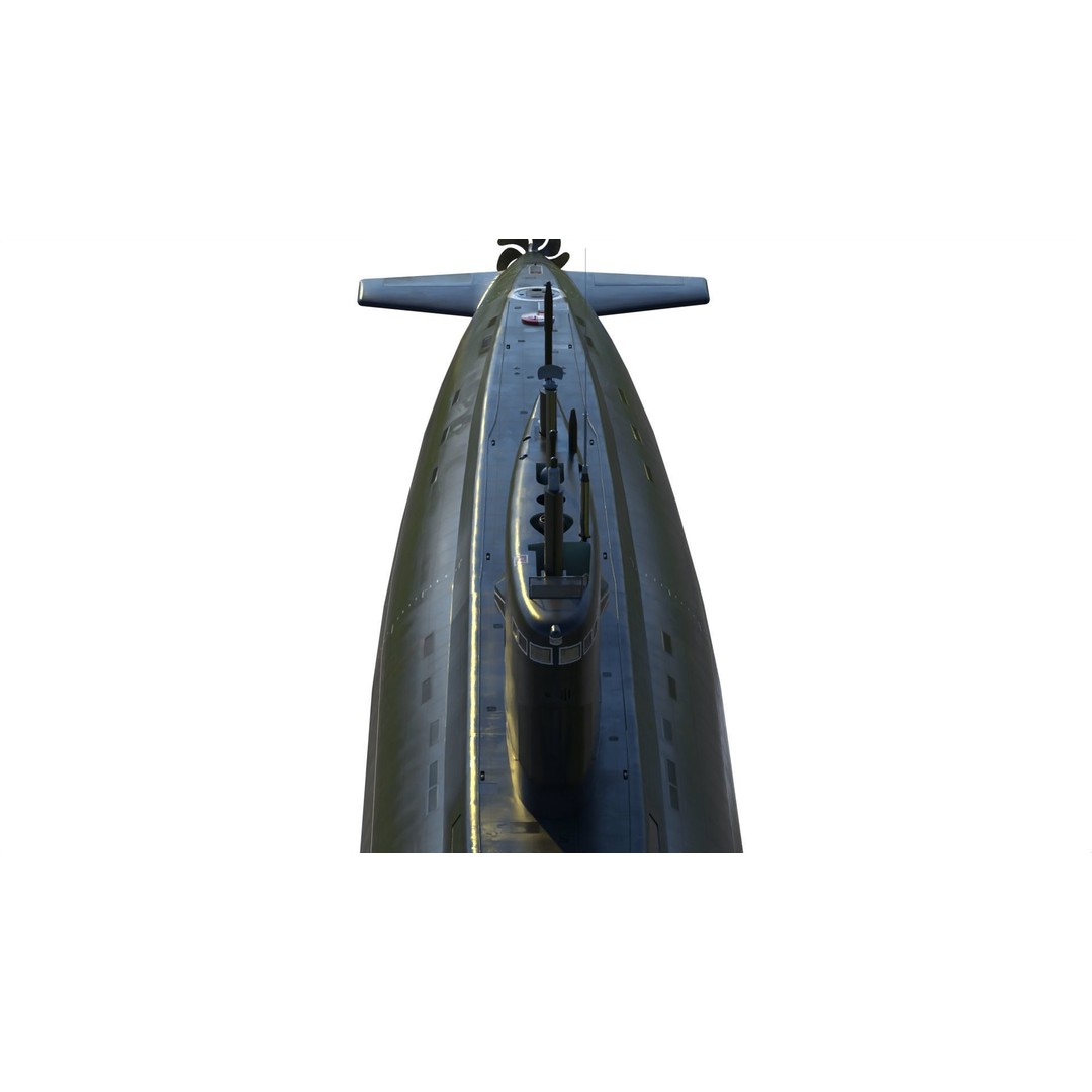Kilo Class Submarine 3D Model – Detailed Military Watercraft, FBX - View 19
