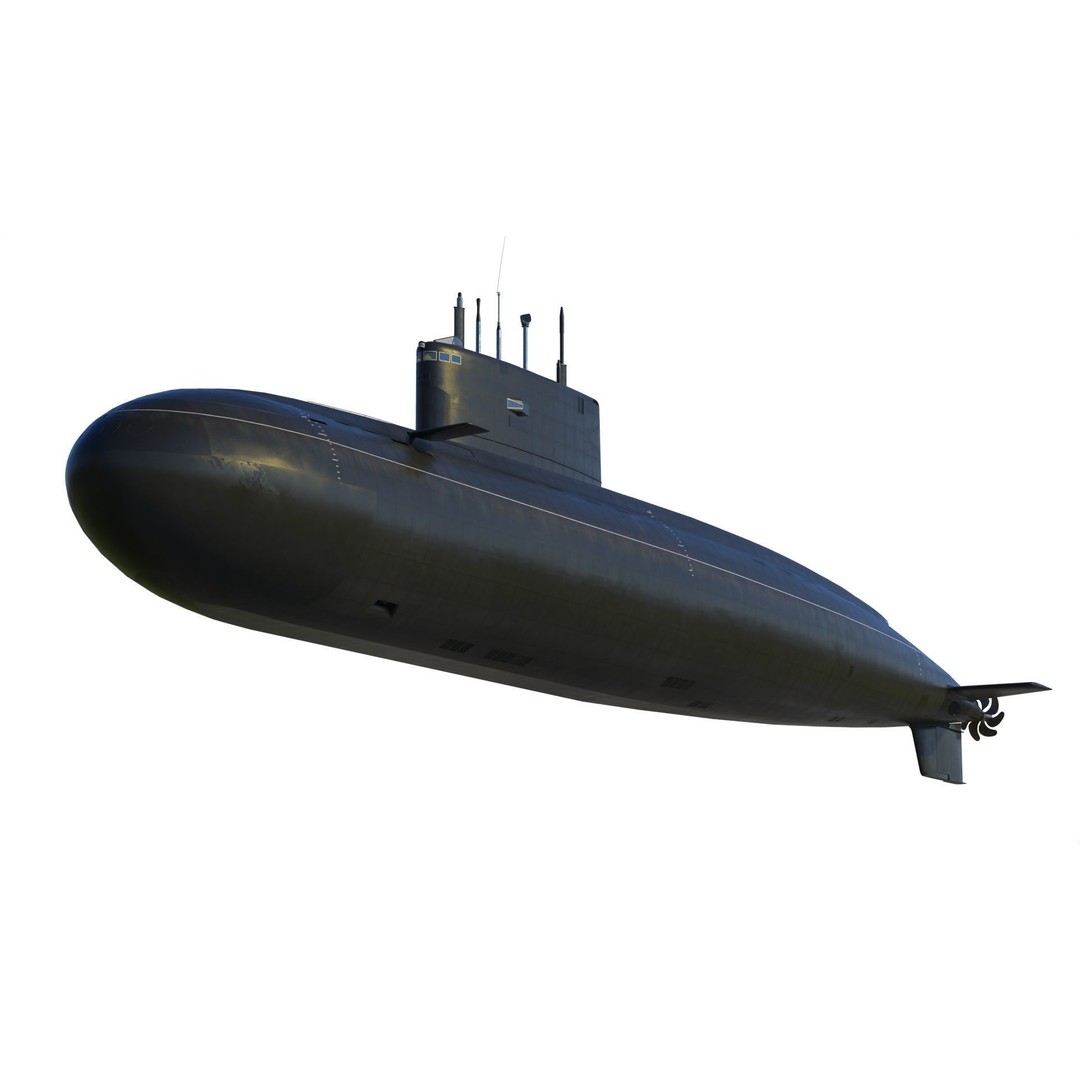Kilo Class Submarine 3D Model – Detailed Military Watercraft, FBX - View 20