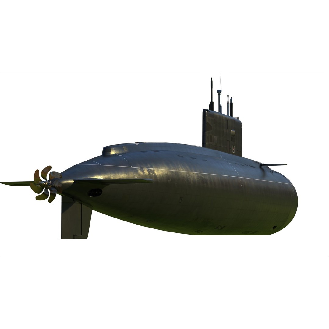 Kilo Class Submarine 3D Model – Detailed Military Watercraft, FBX - View 5