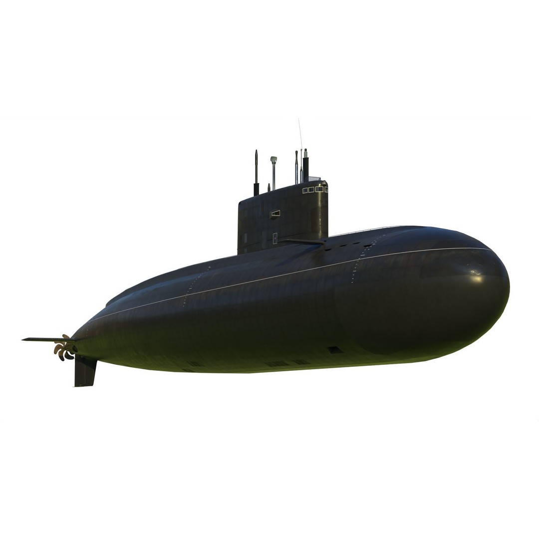 Kilo Class Submarine 3D Model – Detailed Military Watercraft, FBX - View 7