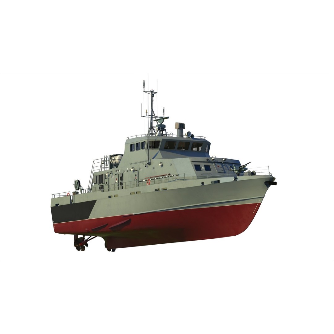 Grachonok Class Anti-Saboteur Ship 3D Model – PBR Game Asset, FBX - View 21