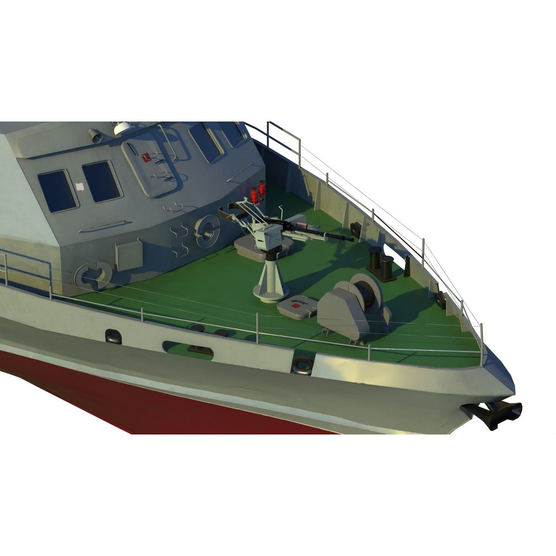 Grachonok Class Anti-Saboteur Ship 3D Model – PBR Game Asset, FBX - View 4