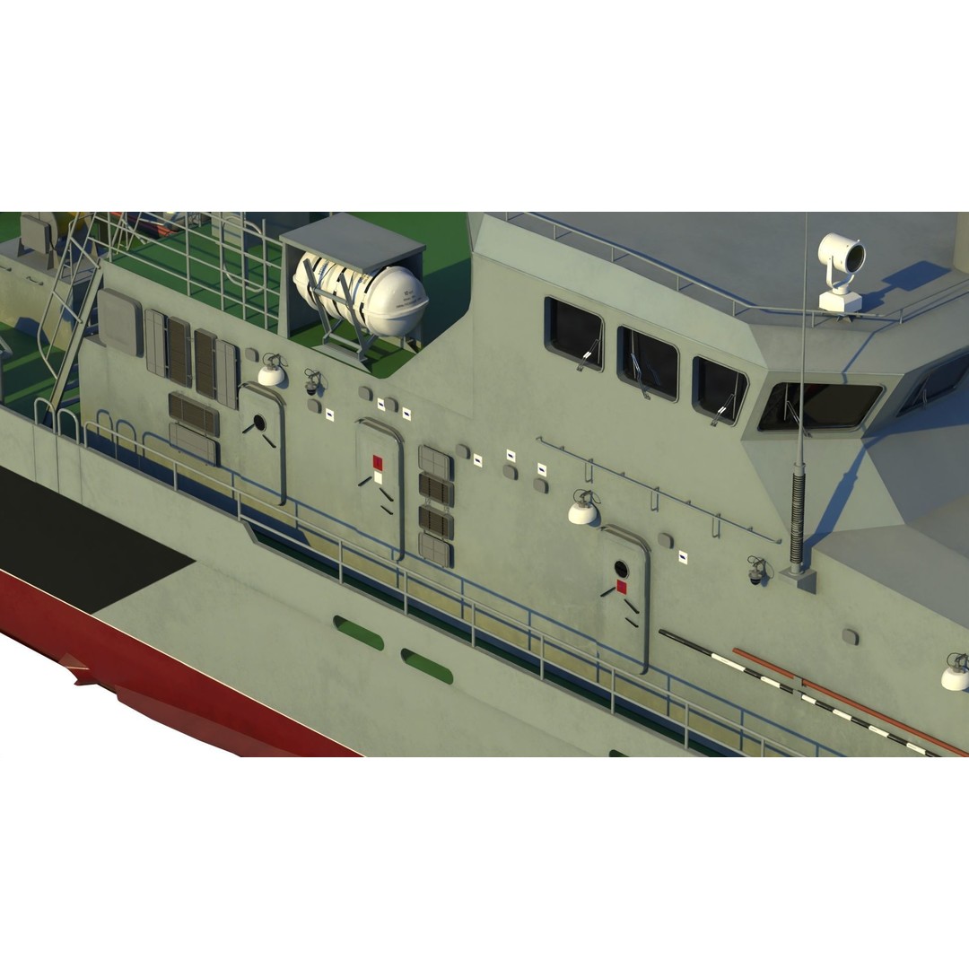 Grachonok Class Anti-Saboteur Ship 3D Model – PBR Game Asset, FBX - View 5