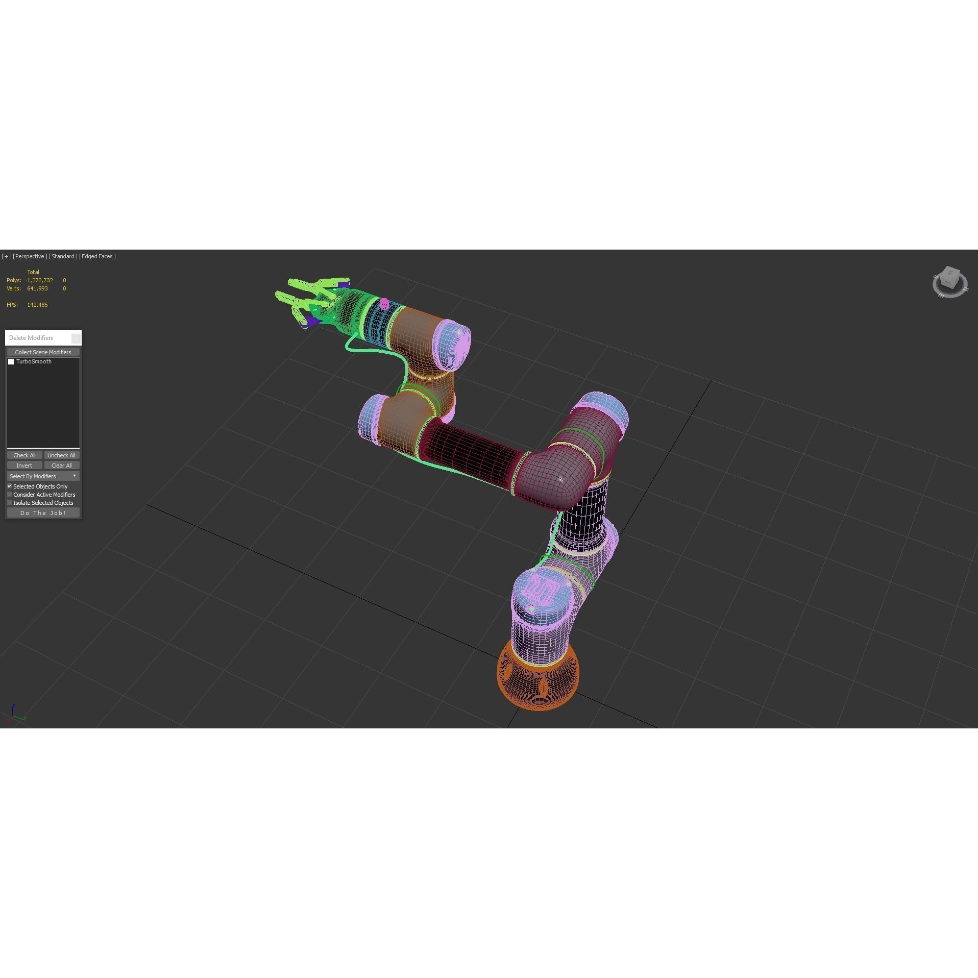 Universal Robots UR3 With Robotiq Two Finger - Game-Ready 3D Model - View 10