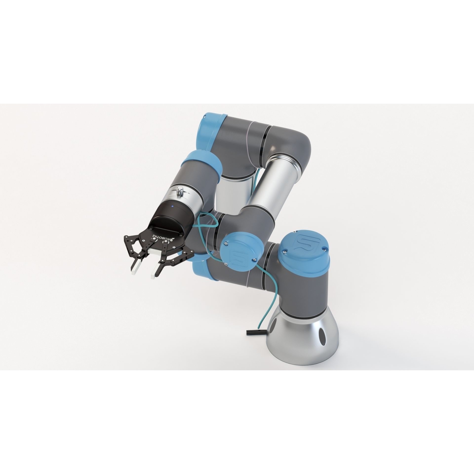 Universal Robots UR3 With Robotiq Two Finger - Game-Ready 3D Model - View 5