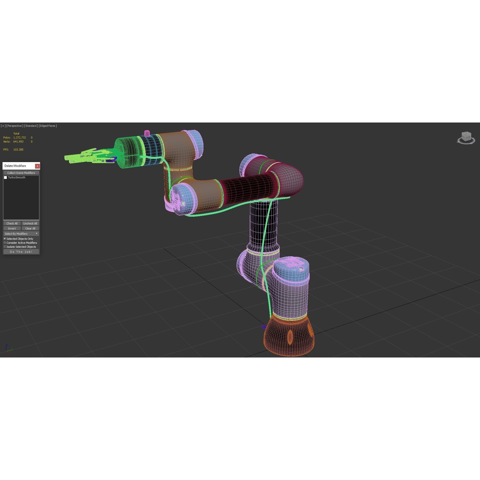 Universal Robots UR3 With Robotiq Two Finger - Game-Ready 3D Model - View 9