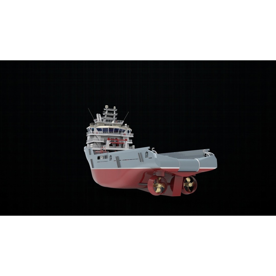 AHTS Ship 3D Model – Industrial Polygon Mesh, FBX & Blender