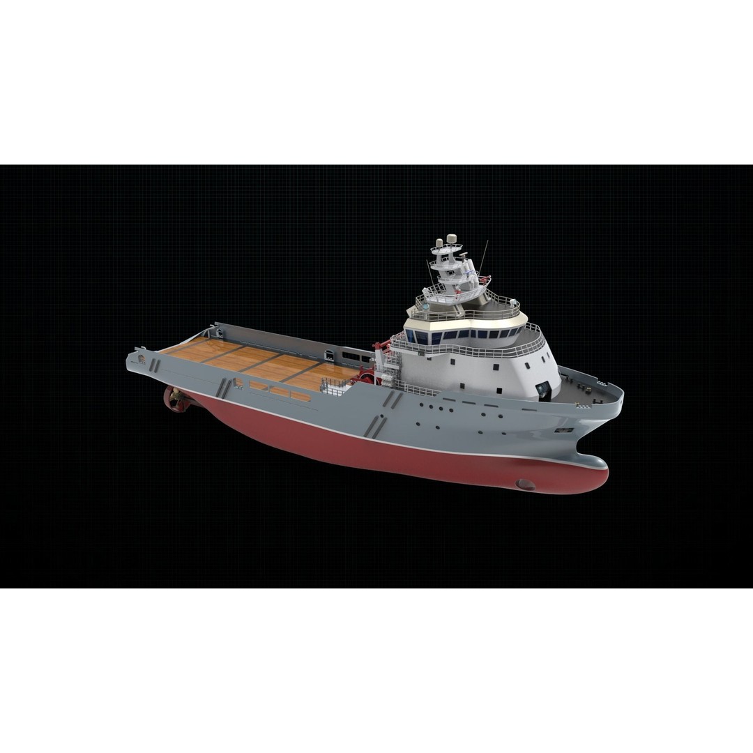 AHTS Ship 3D Model – Industrial Polygon Mesh, FBX & Blender - View 5
