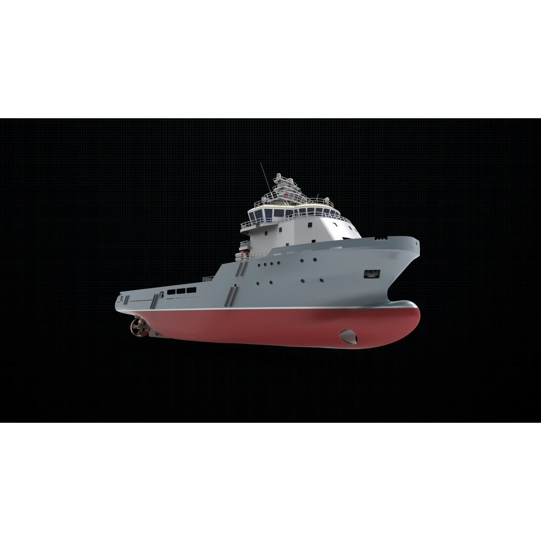 AHTS Ship 3D Model – Industrial Polygon Mesh, FBX & Blender - View 6